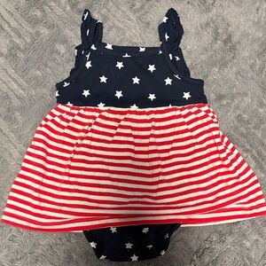 Carter's Navy and Red Striped Star One Piece